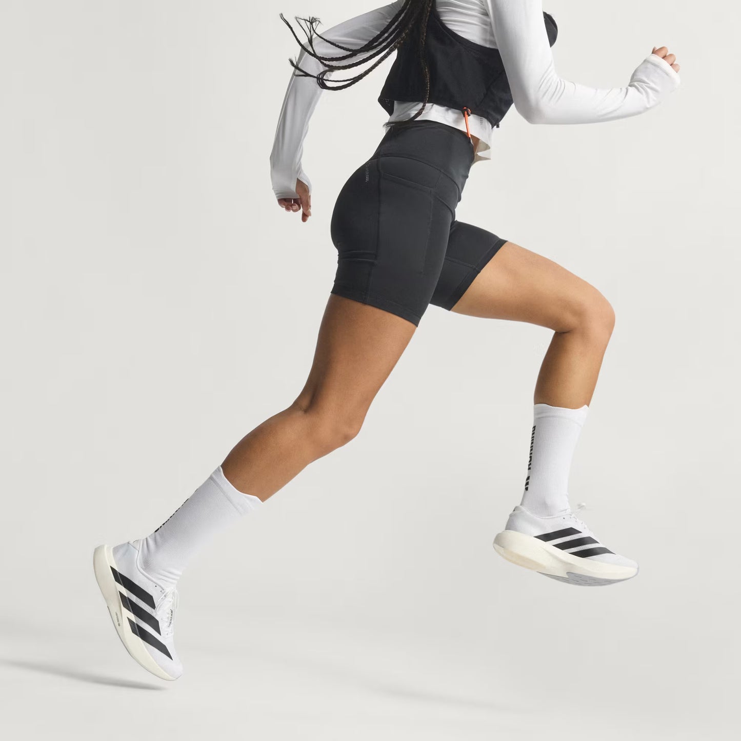 ADIDAS Women's Adizero EVO SL Running Shoes – Off-White/Black