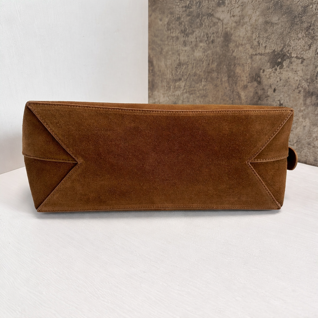 Retro Suede Slouchy Tote Bag