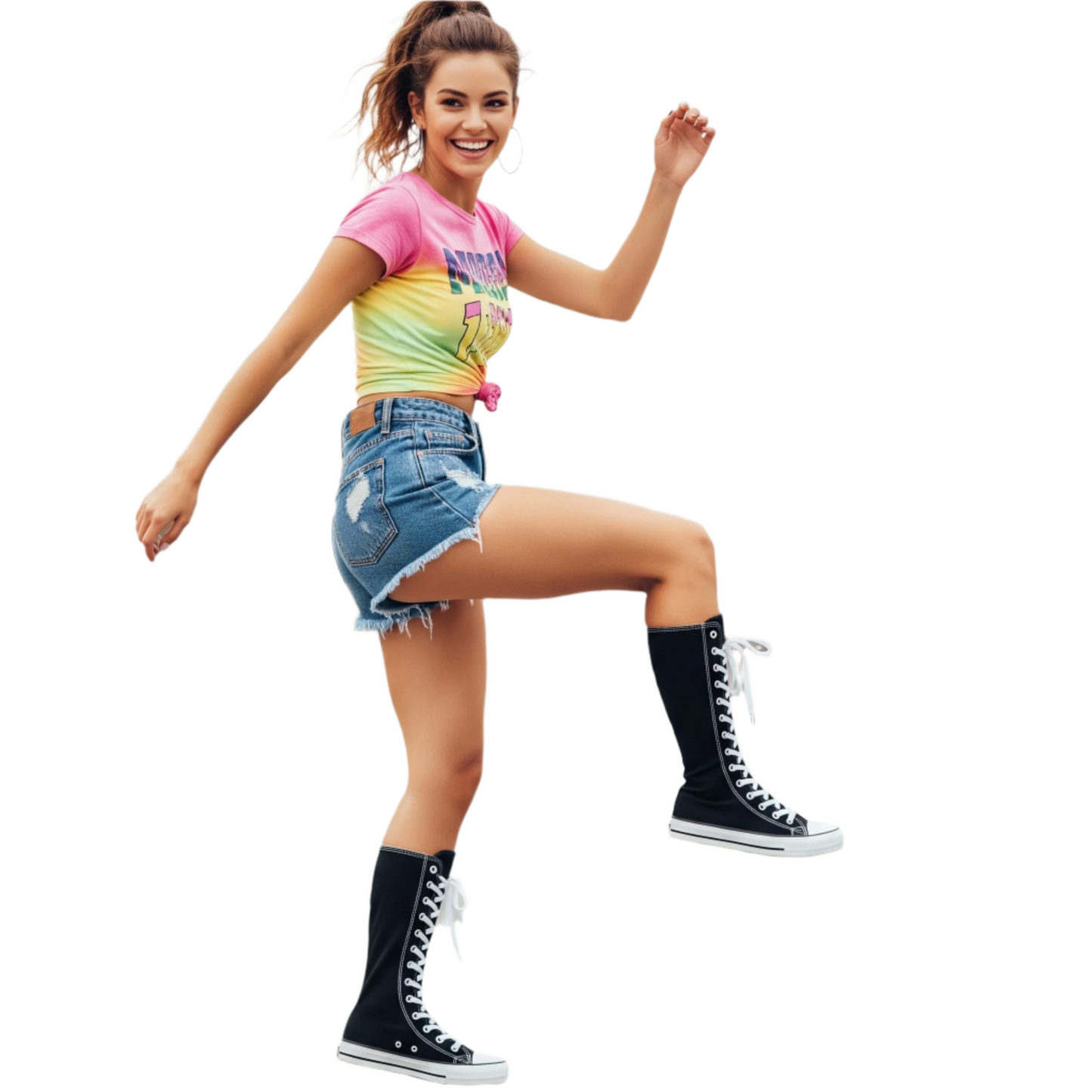 Canvas Knee-High Sneakers