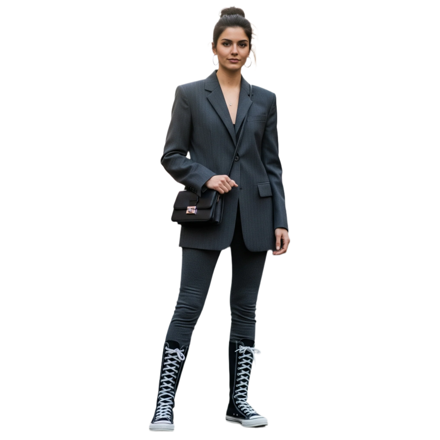 Canvas Knee-High Sneakers