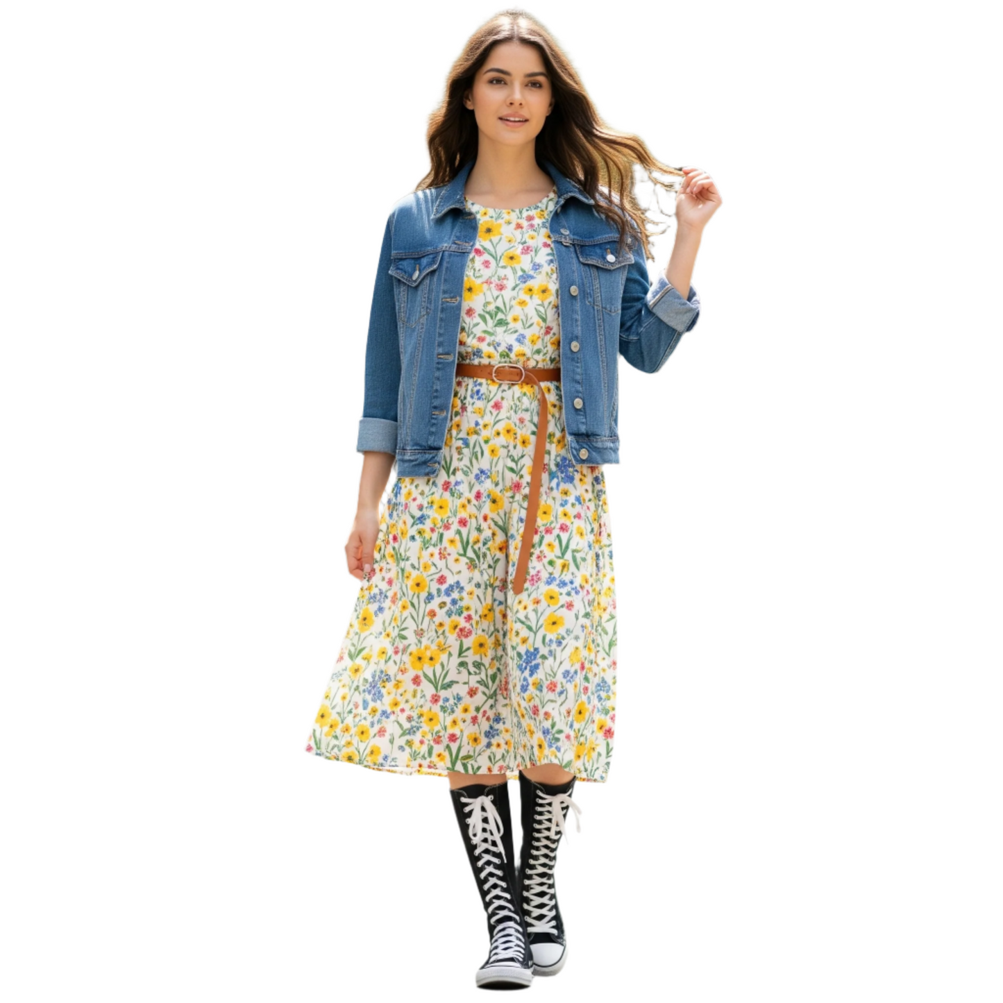 Canvas Knee-High Sneakers