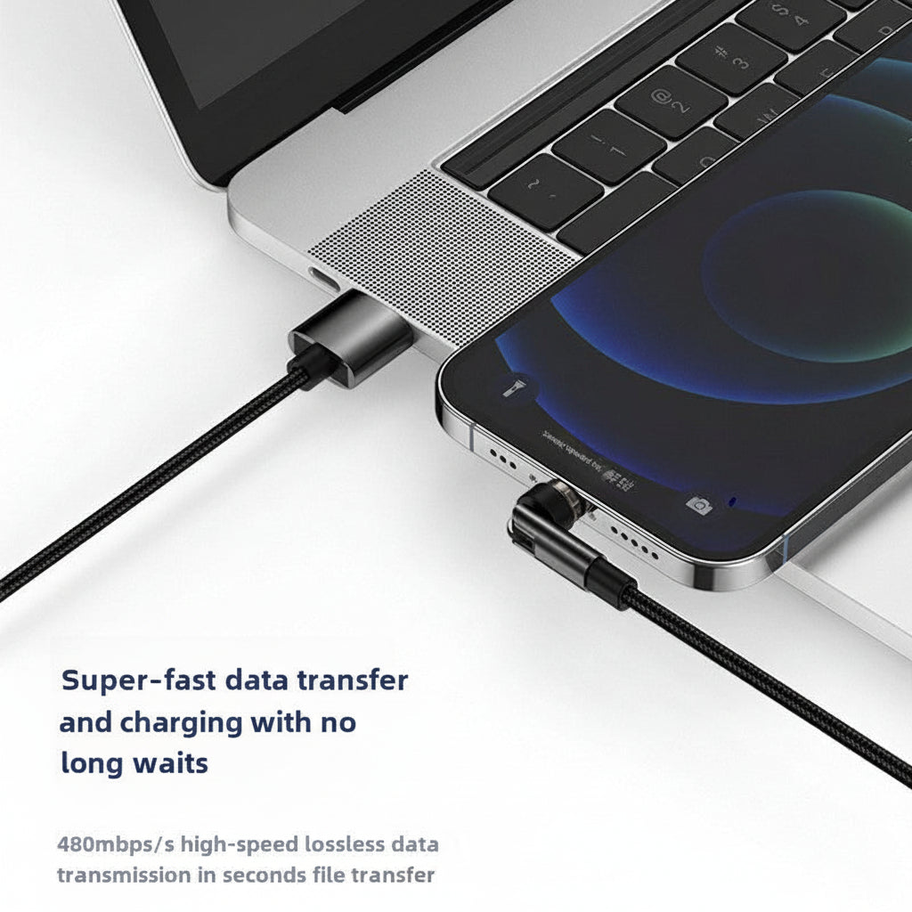 3-in-1 100W Super Fast 540° Rotating Magnetic Charging Cable