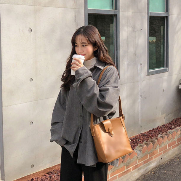 Oversized Corduroy Blouse