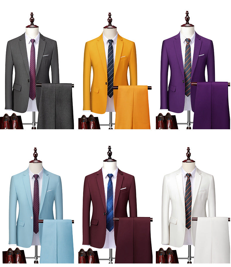 Men's Two-piece Business Casual Suit