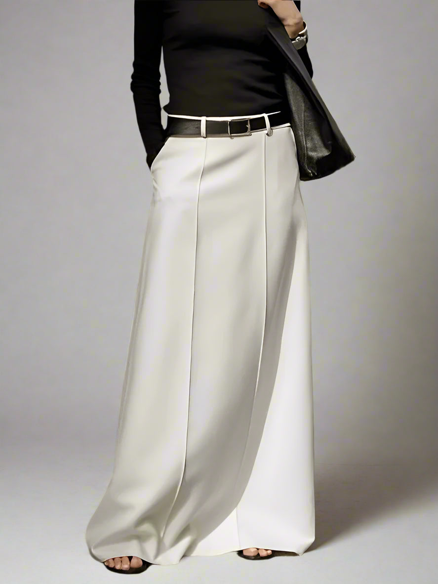 High-Waisted Loose-Fitting Maxi Skirt