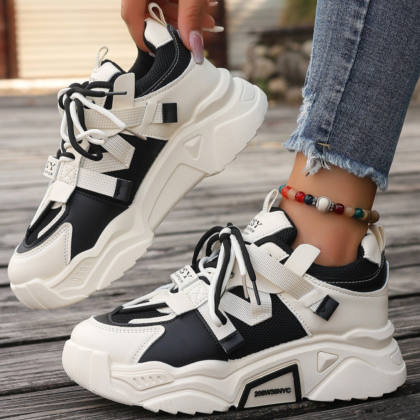 Lightweight Breathable Chunky Platform Sneakers