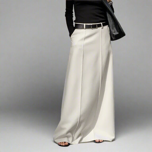 High-Waisted Loose-Fitting Maxi Skirt