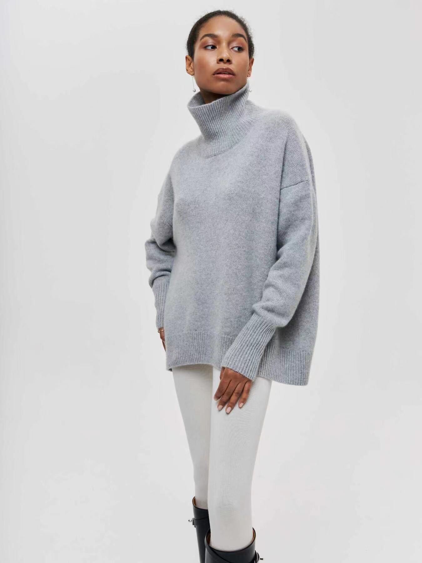 Oversized Wool Turtleneck Sweater