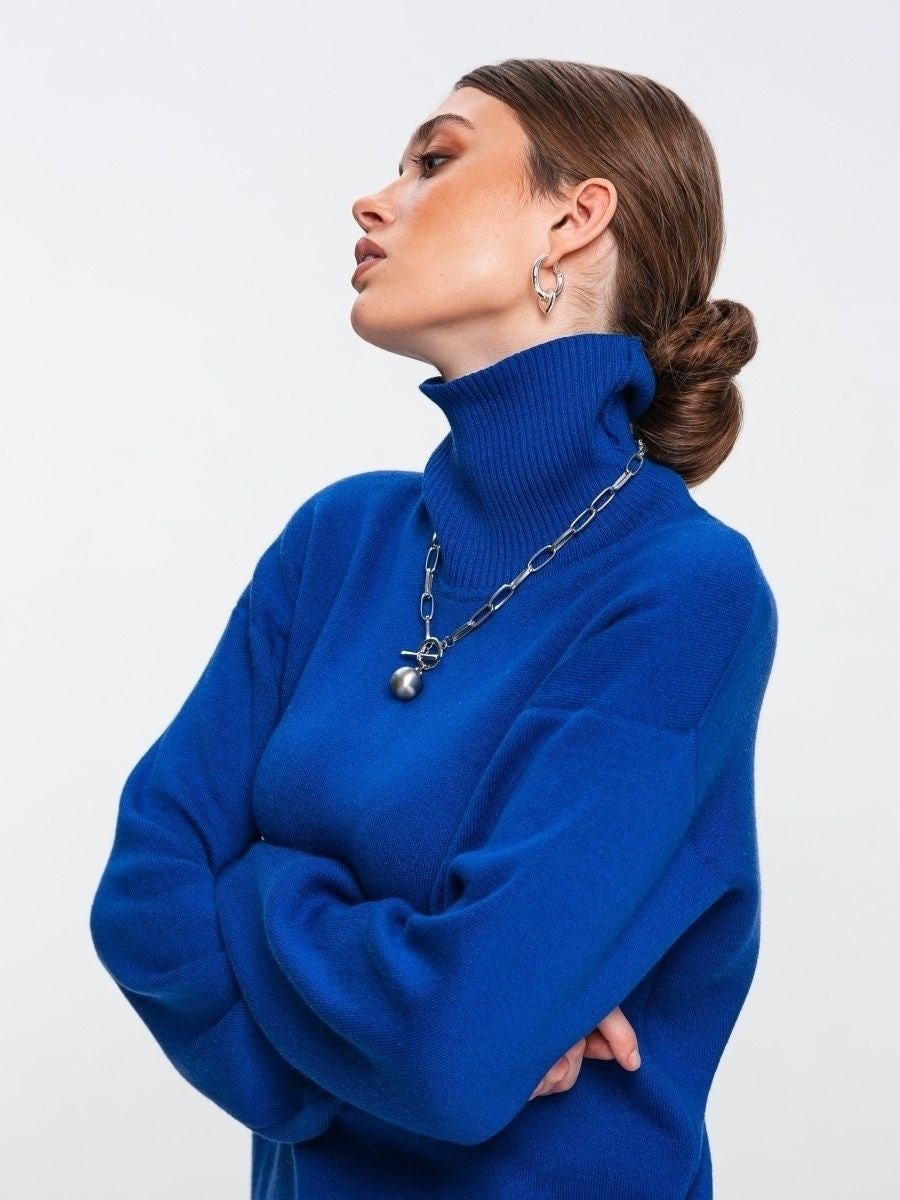 Oversized Wool Turtleneck Sweater