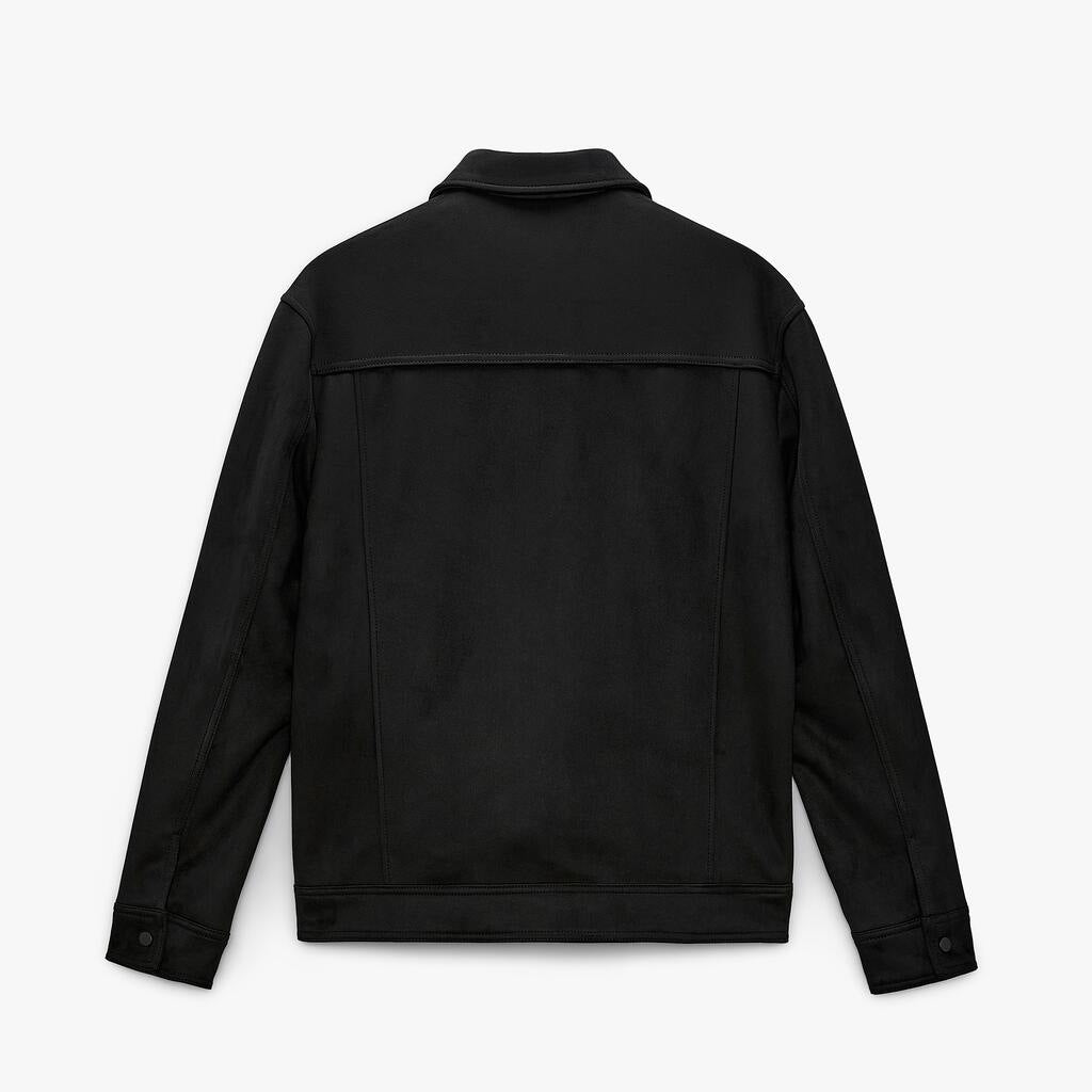 Men's Faux Suede Loose-Fit Leather Jacket