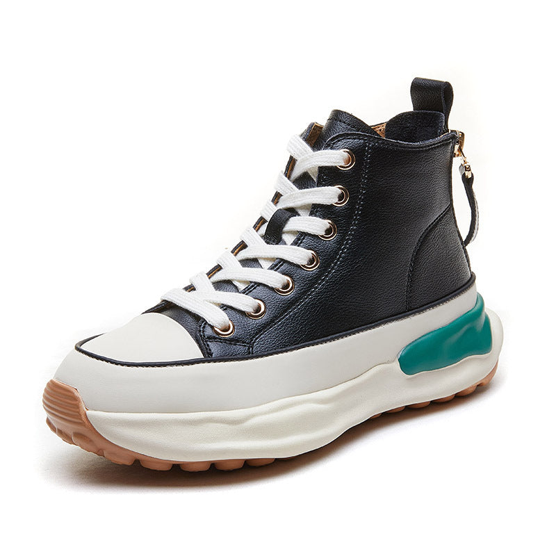 Women's Leather Platform Sneakers