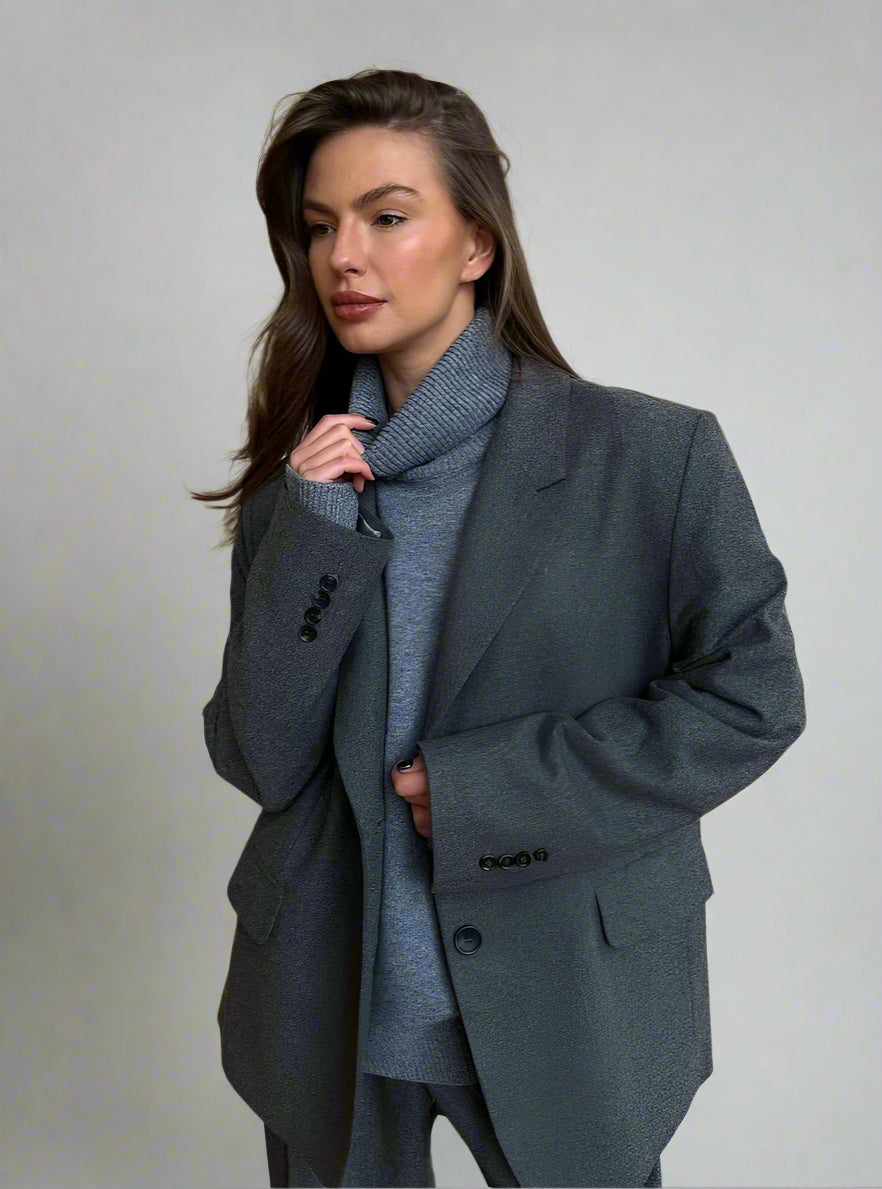 Oversized Wool Turtleneck Sweater