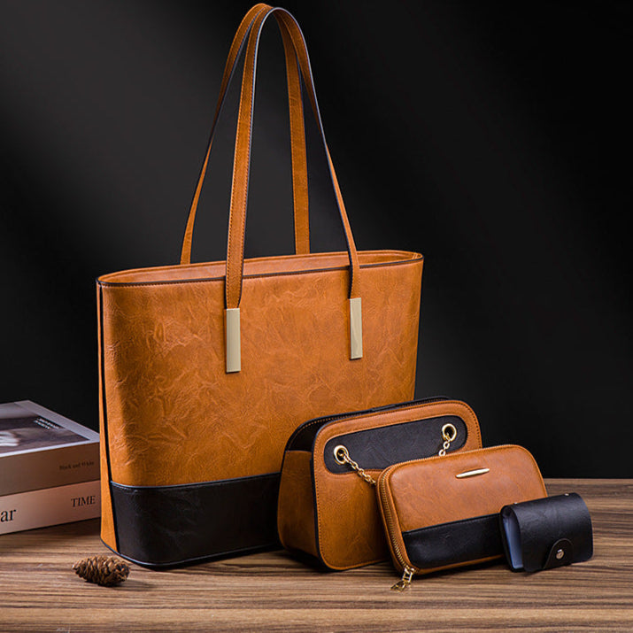 4-Piece PU Leather Handbag Set