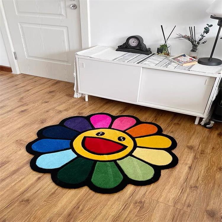 Smiley Flower Tufted Area Rug