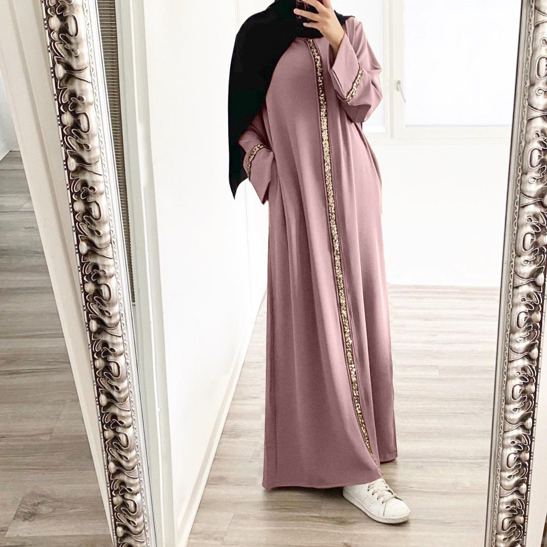 Loos Abaya with Gold-Trimmed Edges