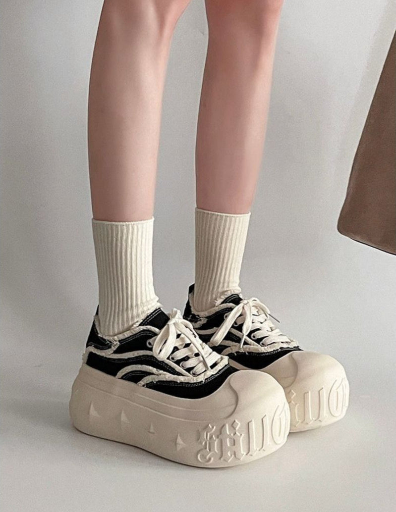 Gothic Canvas Platform Sneakers
