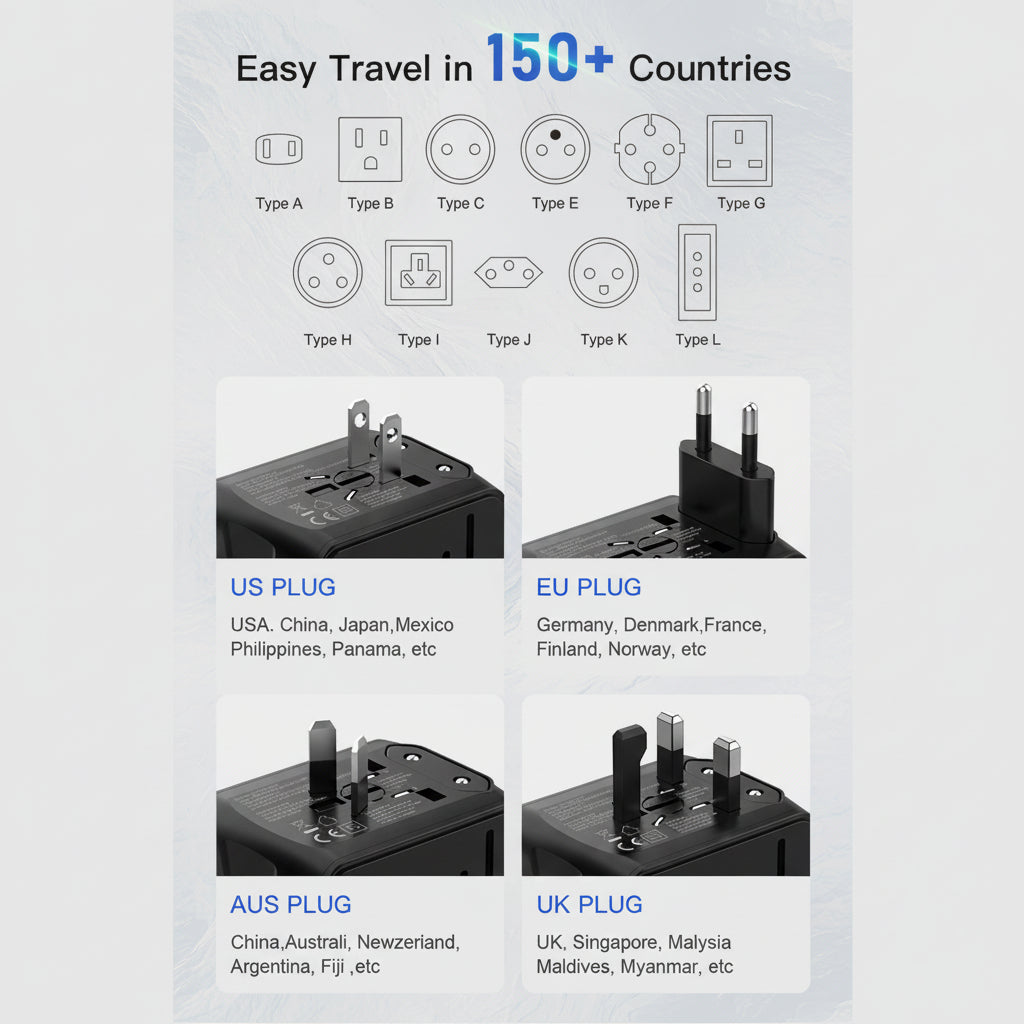2500W Universal High-Power Travel Adapter