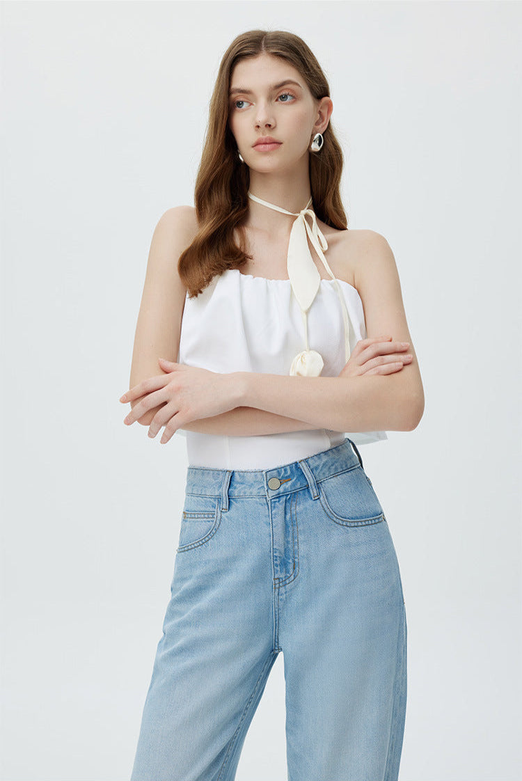 High-Waisted Wide Leg Jeans