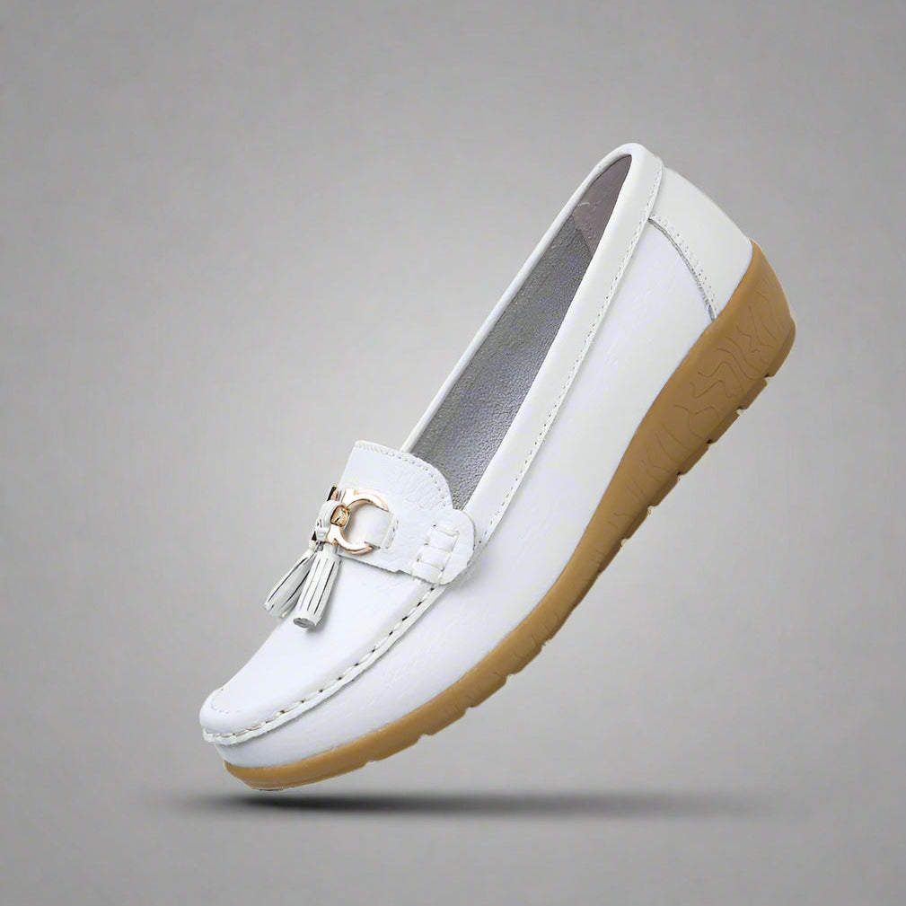 Genuine Leather Moccasin-Style Loafers