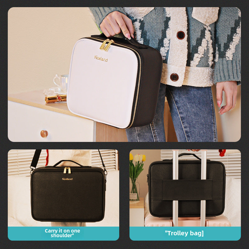 Makeup Case with Detachable LED Mirror