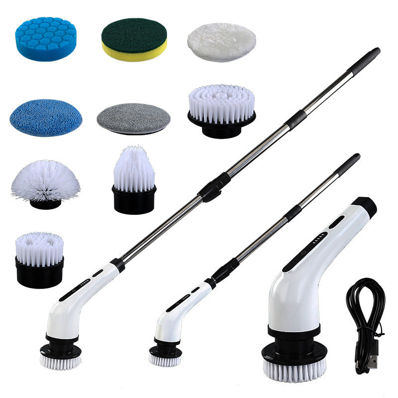 9-in-1 Multipurpose Cordless Electric Retractable Cleaning Spin Scrubb ...