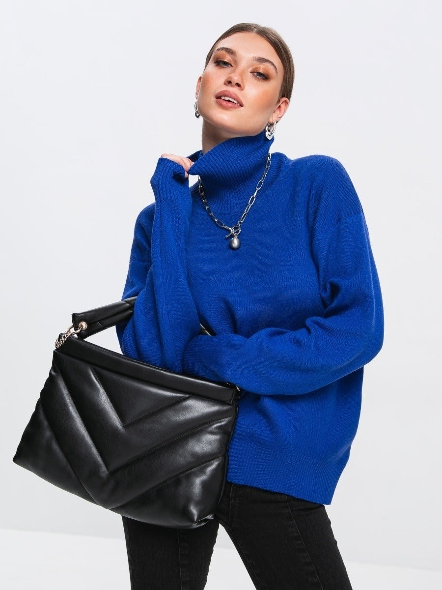 Oversized Wool Turtleneck Sweater