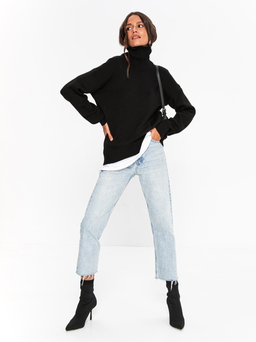 Oversized Wool Turtleneck Sweater