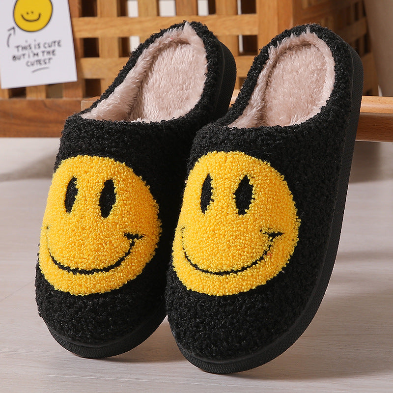 Smiley Face Cotton Slippers