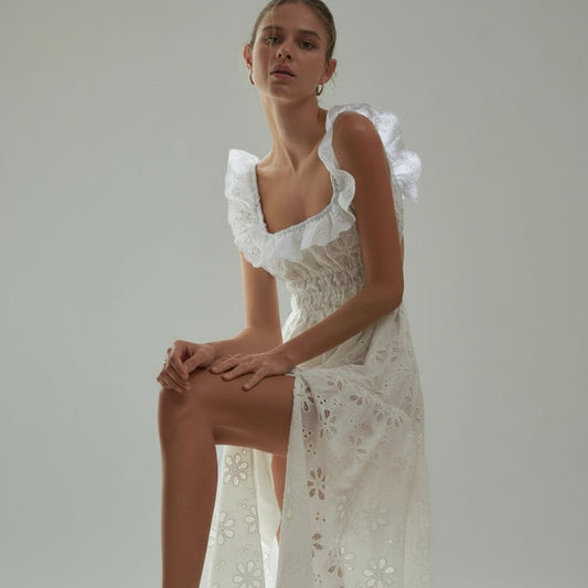Eyelet Embroidered Maxi Dress