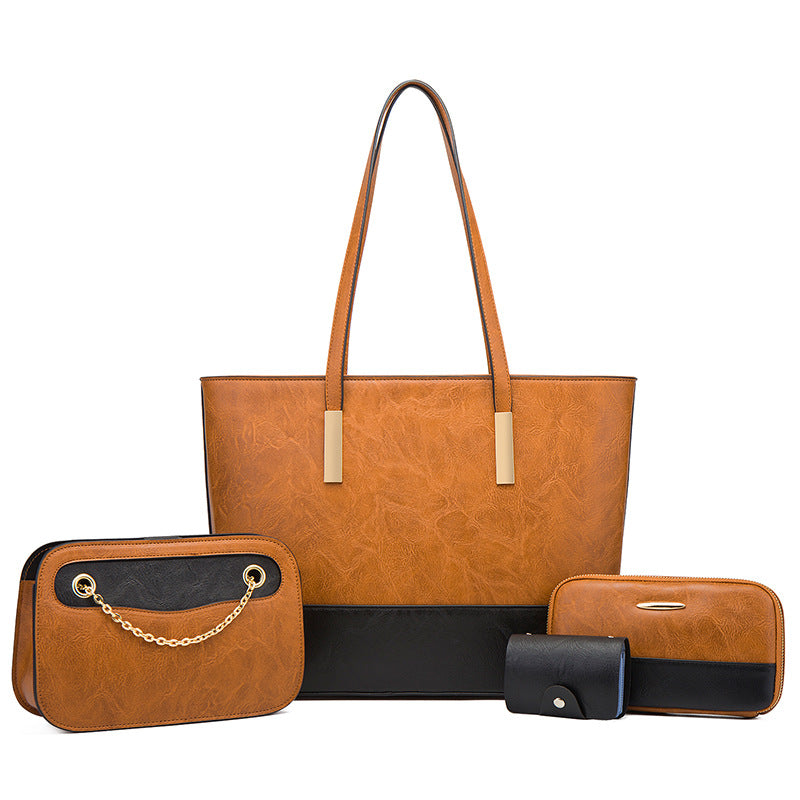 4-Piece Leather Handbag Set
