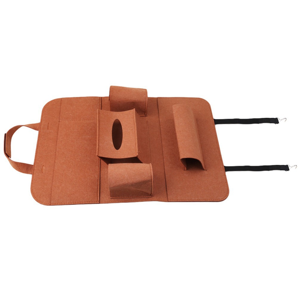 Universal Car Seat Back Organizer with 6 Storage Pockets for iPad, Mobile Phone, Drink Cans/Bottle, Tissue Box