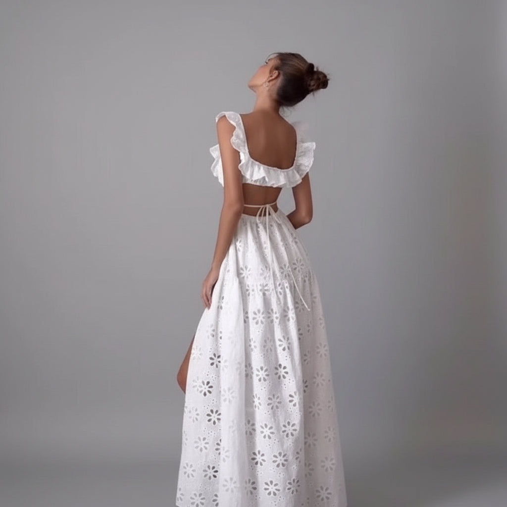 Eyelet Embroidered Maxi Dress