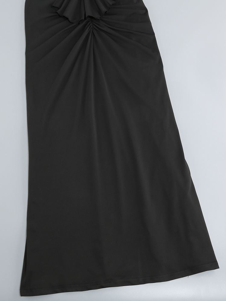 Cut-Out Twist-Front Maxi Dress