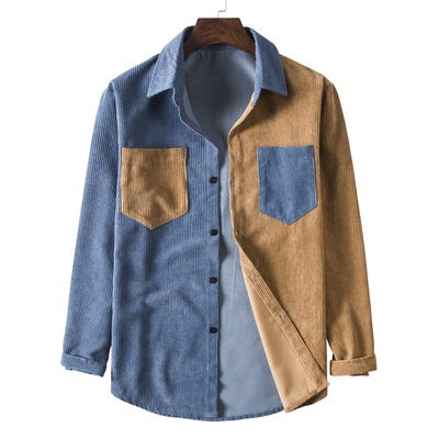 Two-Pocket Corduroy Shirt for Men