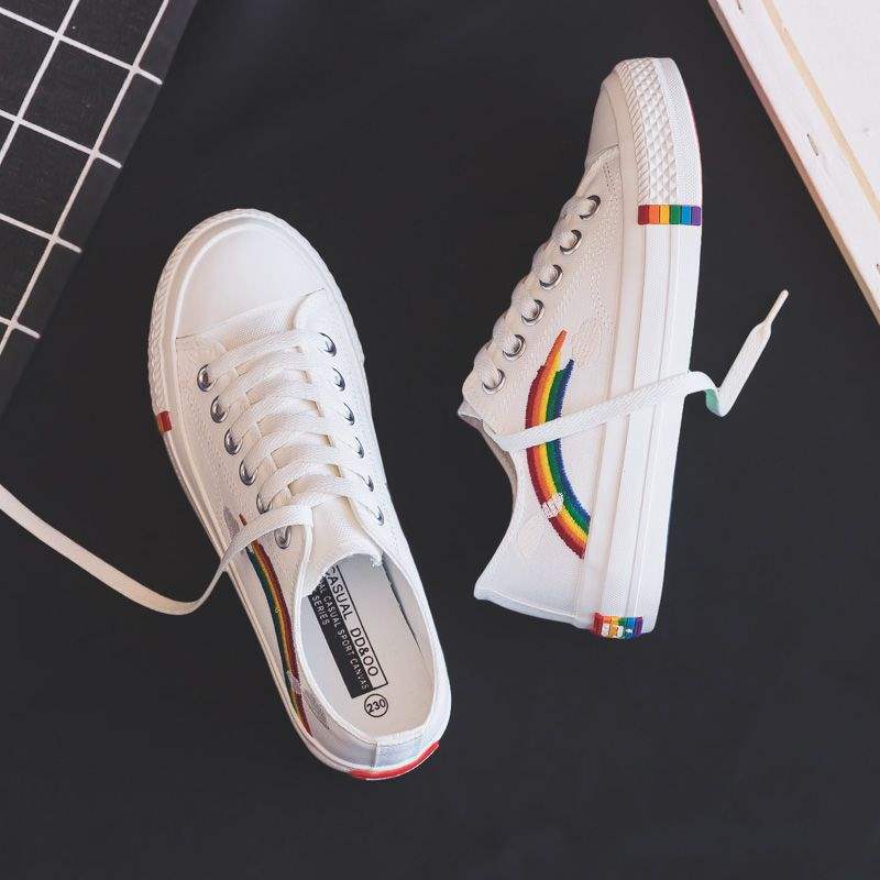 Women's Rainbow Canvas Sneakers