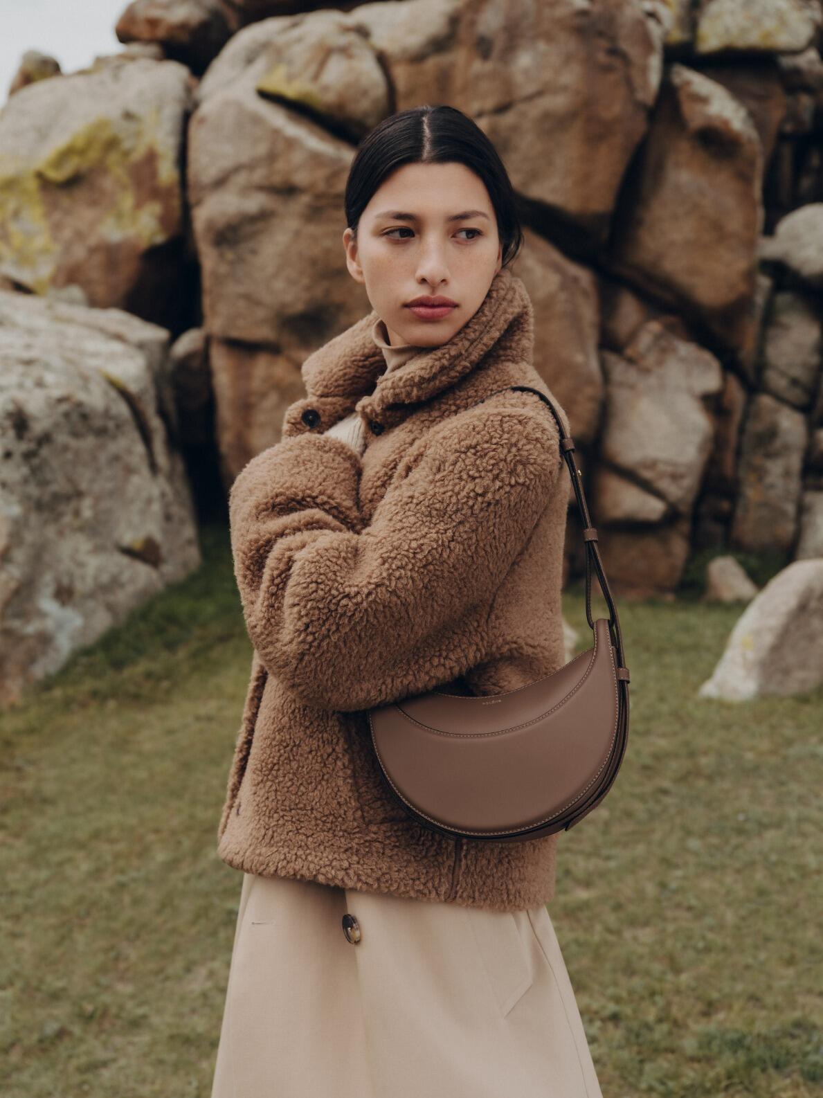 Polène Numéro Dix Bag in Textured Italian Calf Leather