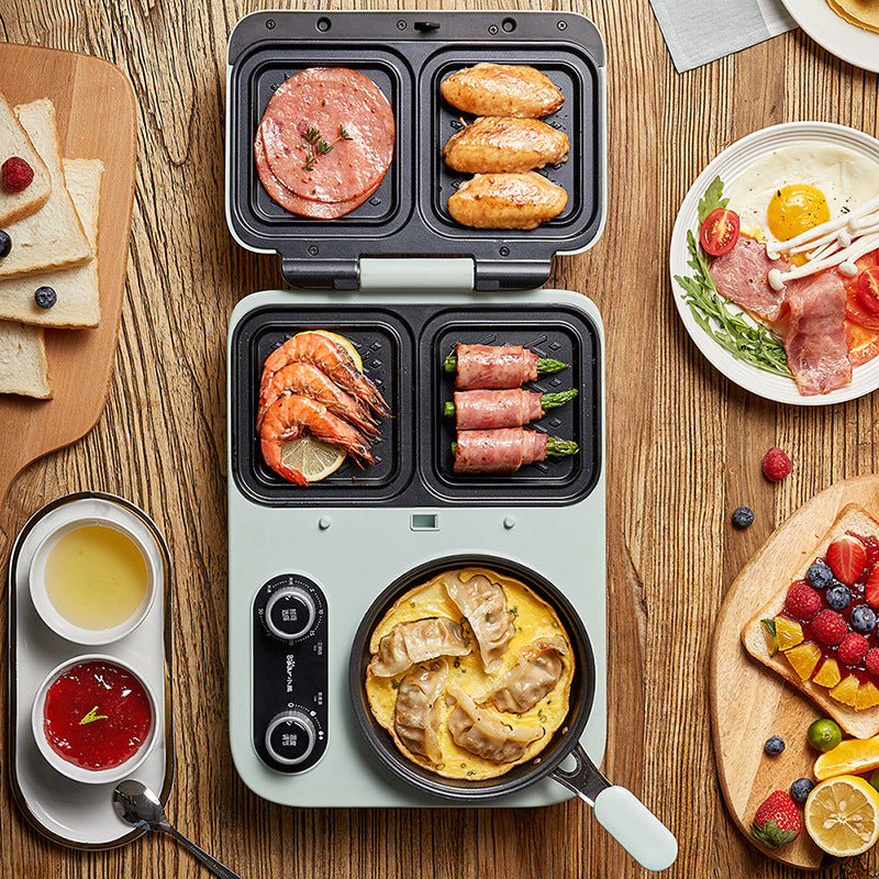 3-in-1 Multifunctional Breakfast Maker, Toaster, Fryer, Boiling/Steaming Pot