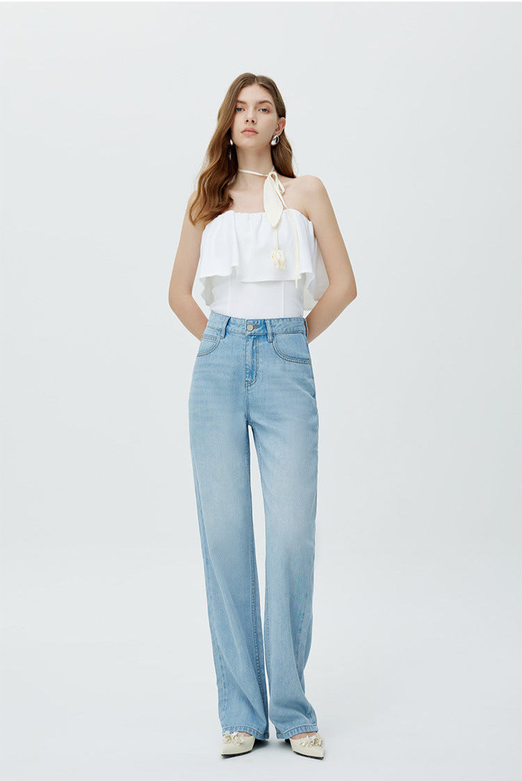 High-Waisted Wide Leg Jeans