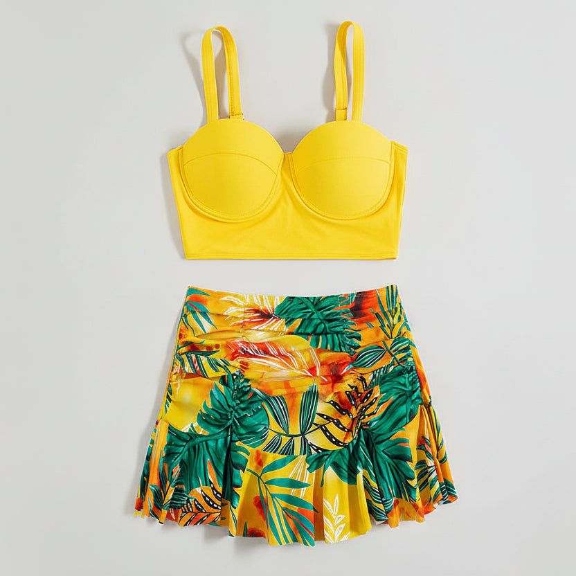 2-Piece Tropical Bikini Set
