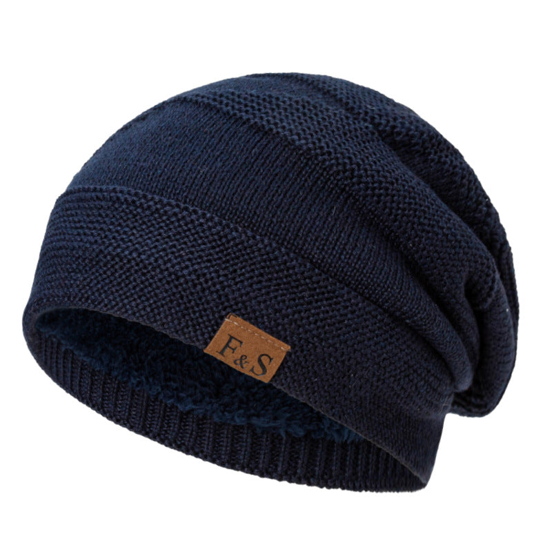 Fleece-Lined Wool Knit Cap