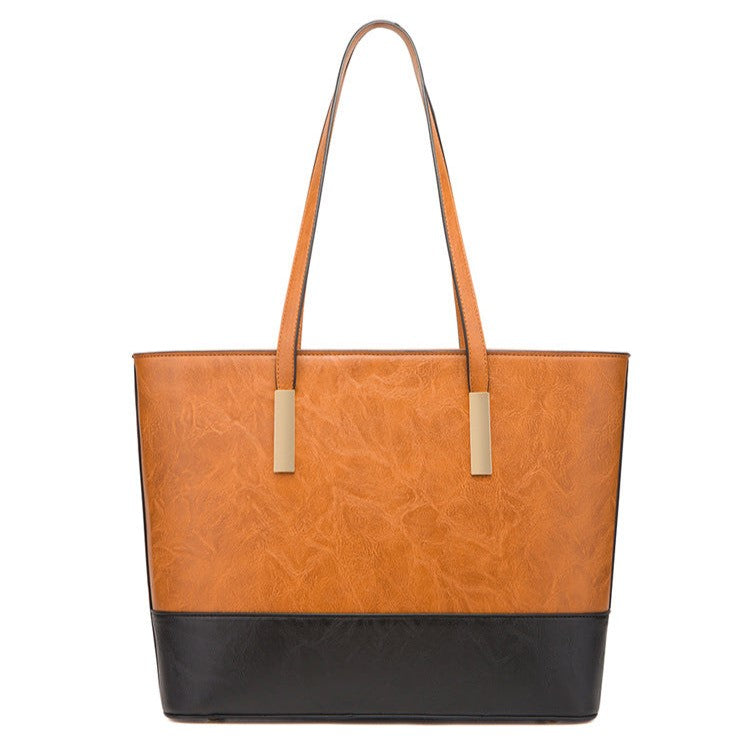 4-Piece Color-Block Faux Leather Handbag Set