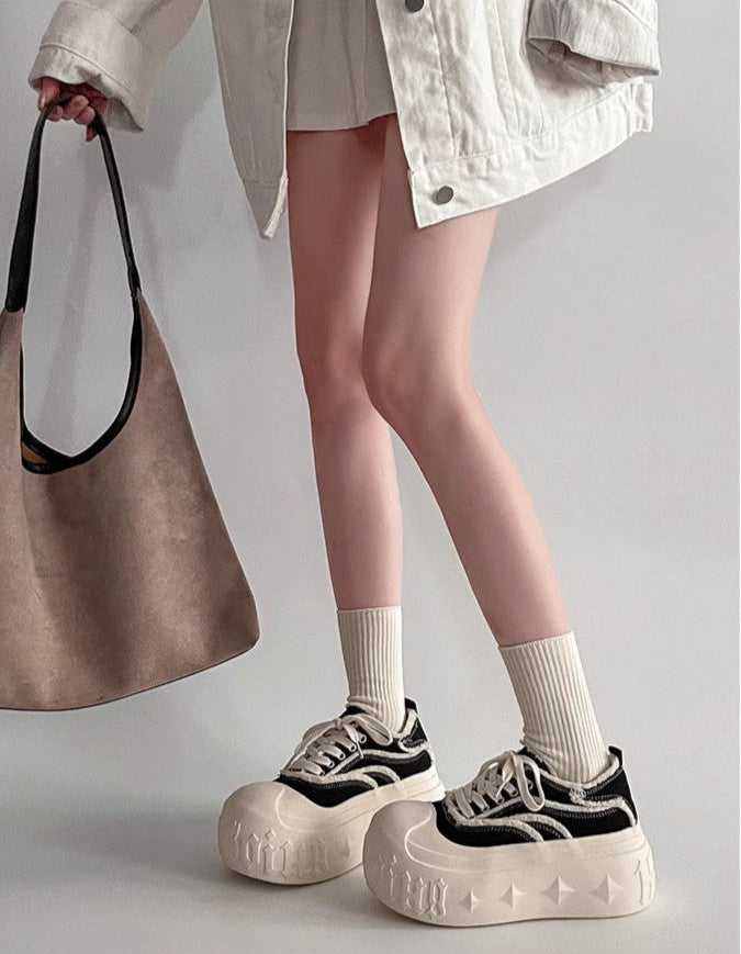 Gothic Canvas Platform Sneakers