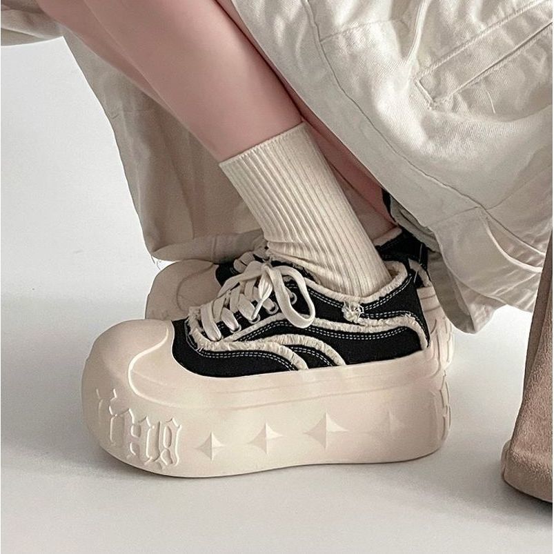 Gothic Canvas Platform Sneakers