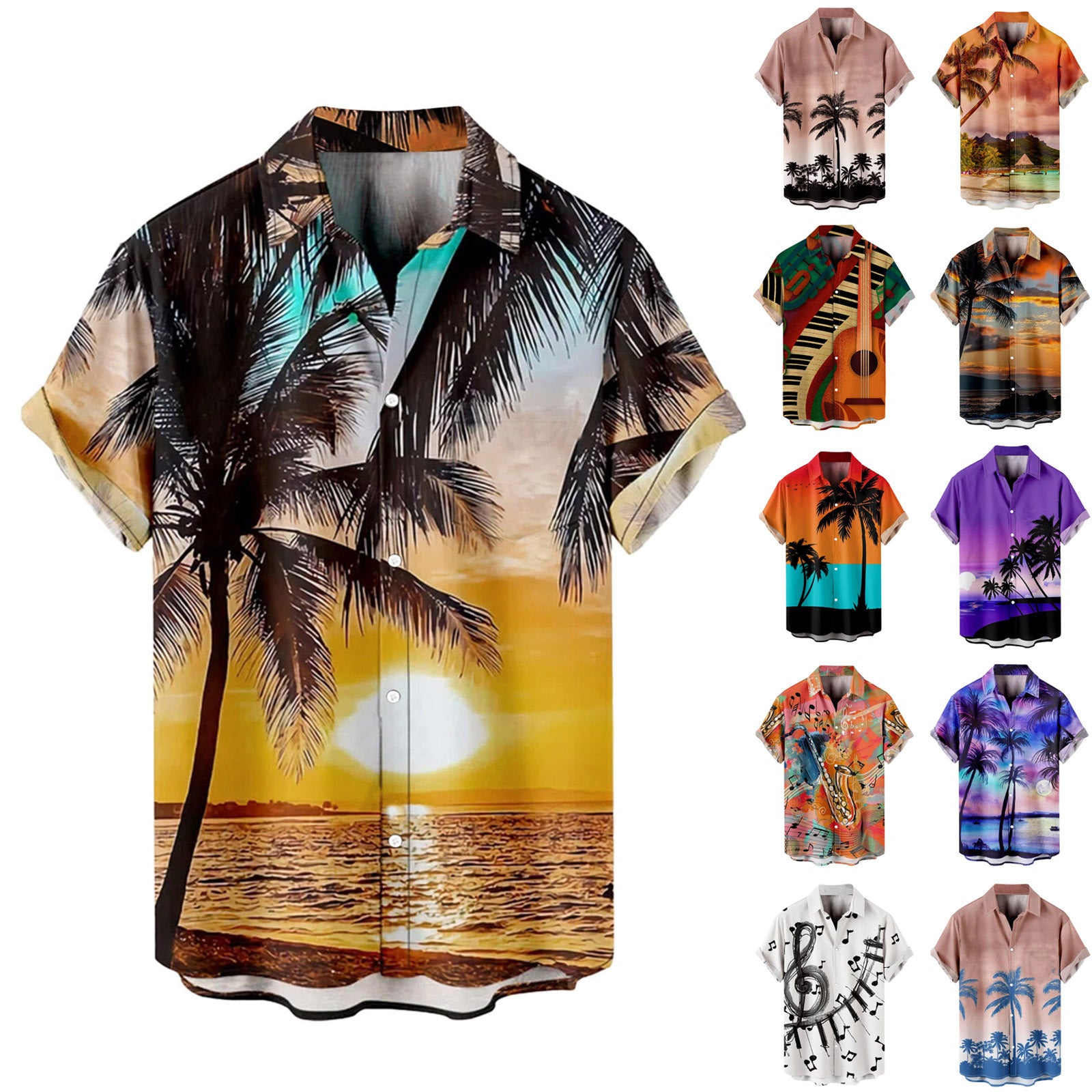 Men's 3D Printed Hawaiian Shirt