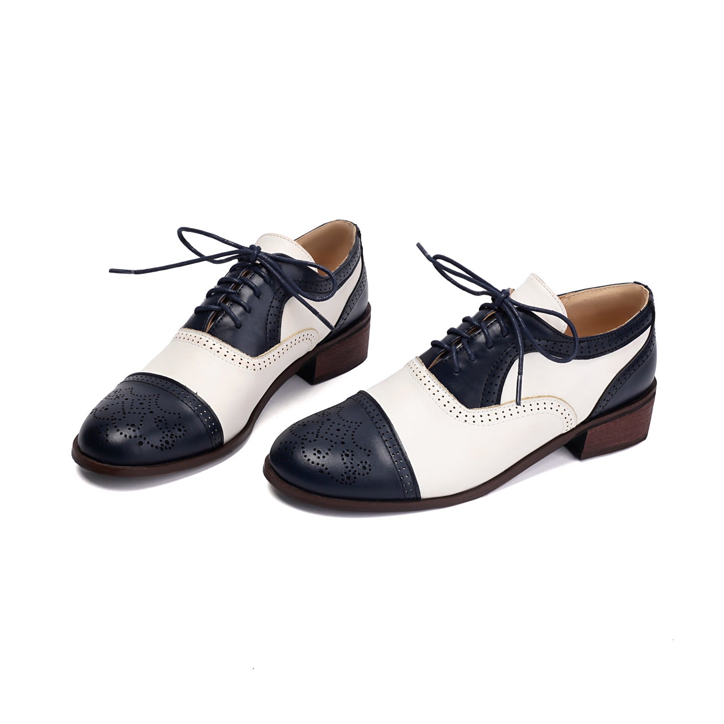 Women's Two-Tone Brogue Oxfords