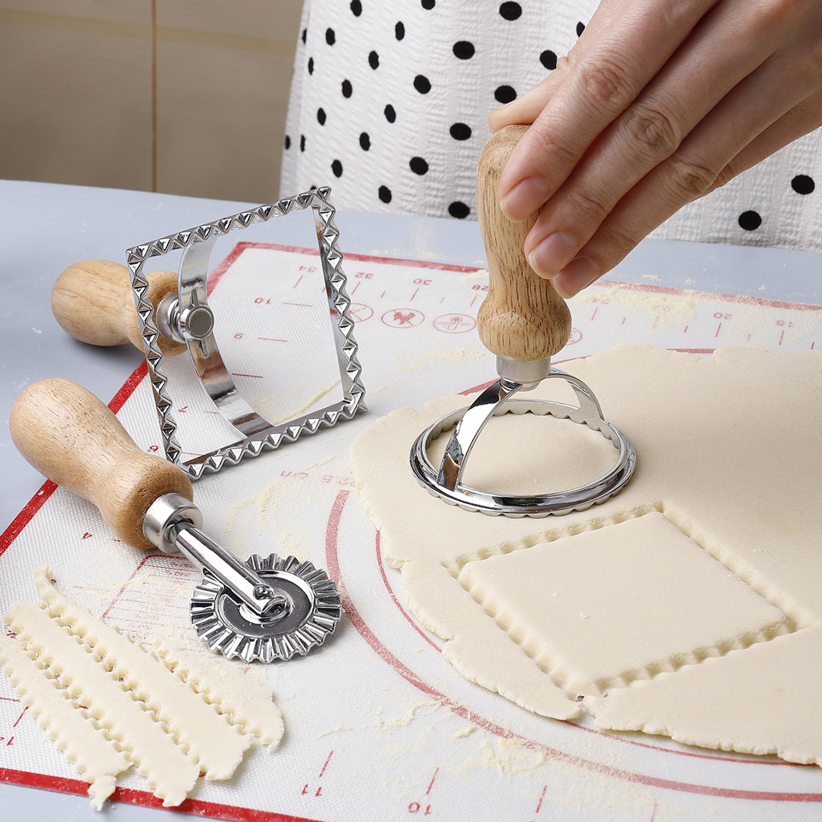 Ravioli Stamp Maker and Pasta Cutter Set