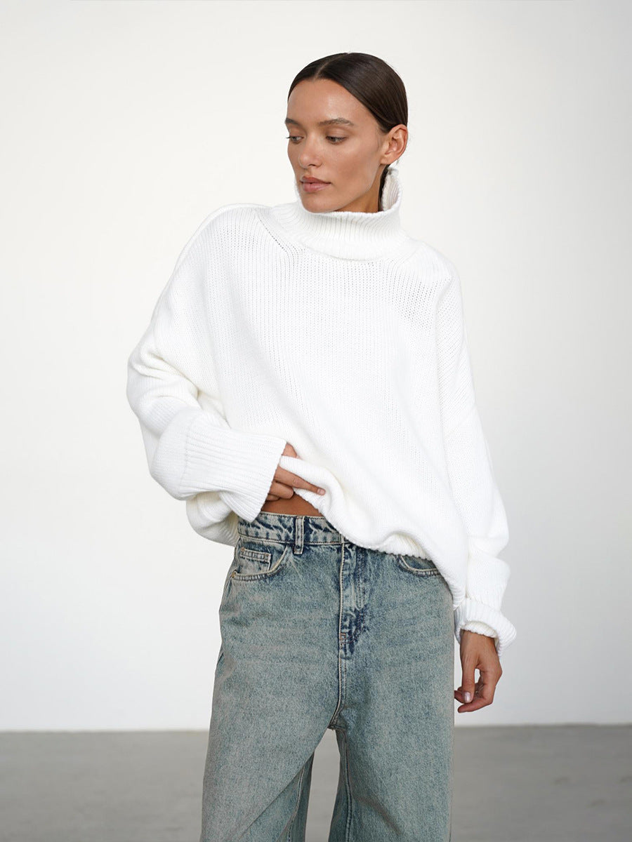 Oversized Wool Turtleneck Sweater