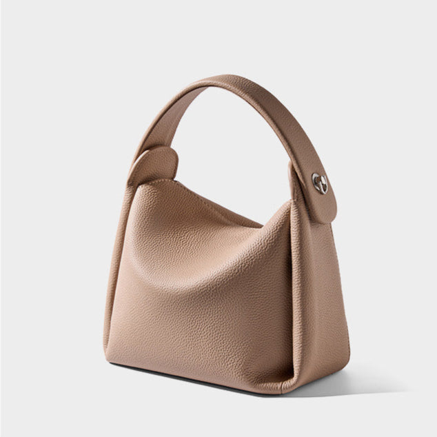 Genuine Cowhide Leather Handbag with Shoulder/Crossbody Strap