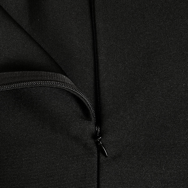 Thigh Slit Fringed Tube Mini Dress