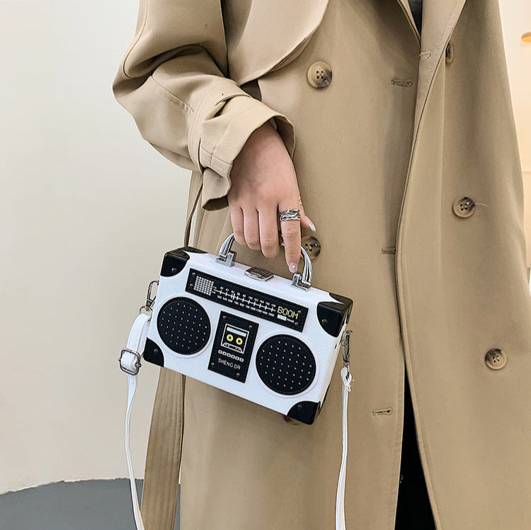 Retro Boombox-Shaped Handbag